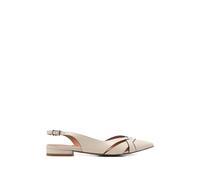 Bibi Lou Nolia criss-cross leather flat pumps - Neutrals 36-37-38-39-40-41