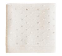 Bibi Pointelle Merino Wool Blanket Cream one size
