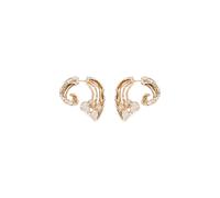 Bibi van der Velden 18kt yellow gold wave diamond earrings OS