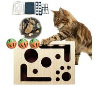 BIBIFACTORY 2026 Upgrade Cat Nail File Box, Cat Scratch Puzzle Enrichment Box, Nail File Stress Free Alternative to Clippers and Grinders, Contains Sandpaper Inside for Cats That Hate Nail Trims (A#)