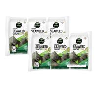 Bibigo Crispy Seaweed Snacks Flavour, 5g x 3 Packs, Korean Seaweed Crisps - Healthy Snack (Pack 2, Wasabi)