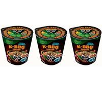 Bibigo Ramyun Sweet & Savoury Kimchi-BBQ Flavoured Instant Noodles 98g | PACK OF 3 | Stir-Fried | Korean Style | DAN-JJAN.