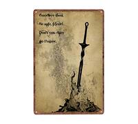 Bibilboi Hollow Bonfire Dark Souls Aluminum Signs Funny Tin Sign Metal Art Poster Gift Home Cafe Bar Wall Decor Room Door Accessories 8"X12"