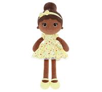 Bibinee Dolls Zara Yellow Flora Brown Mixed Heritage Soft Plush Girl Doll Brown