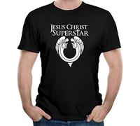 Bibisc Men's Jesus Christ Superstar Awesome Tshirts 100% Cotton, L, Black