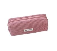 BIBITI Aesthetic Pencil Case, Clean Pencil Case, Corduroy, Small Girl Pencil Case, Little Girl Study Pencil Fabric, School Pencil Case, Teenager Case Corduroy Fabric, Meatpink, Modernity