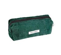 BIBITI Aesthetic Pencil Case, Clean Pencil Case, Corduroy, Small Girl Pencil Case, Little Girl Study Pencil Fabric, School Pencil Case, Teenager Case Corduroy Fabric, dark green, Modernity