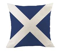 BIBITIME Sports Fans Bedroom Decorative Pillow Case Cushion Cover Protector Souvenir Country Flag Theme Pillowcase Square (Pattern038-Scotland)