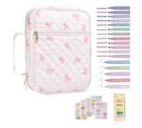 Bible Accessories, Bible Reading Accessories with Case, 12 Coloured Highlighters, 5 Pens, 75 Bookmarks, 200 Labels Journaling Accessories for Teachers, Prayer, School and Study