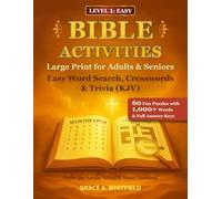 Bible Activities Large Print for Adults & Seniors: Easy Word Search, Crosswords & Trivia (KJV): 60 Fun Puzzles with 1,000+ Words & Full Answer Keys - ... Devotions (Large Print Bible Activity Series)