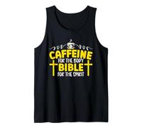 Bible and Coffee Lover Caffeine Drinker Religious Christian Tank Top