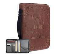 Bible Bag - Bible PU Leather Case Carrying,Portable Bible Cases, Reusable Bible Holder with Handle for Study Church