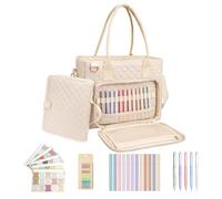 Bible Bag with Bible Cover Case,Bible Bags with Shoulder Strap for Women,Church Study Supplies Accessories, Beige