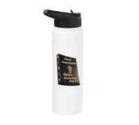 Bible Basic Instructions Before Leaving Earth Faith Religion Stainless Steel Insulated Water Bottle