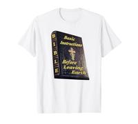 Bible Basic Instructions Before Leaving Earth Faith Religion Value Graphic T-Shirt