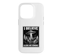 Bible Believer Faith Based Conspiracy Retro UFO Prophecy Case for iPhone 14 Pro