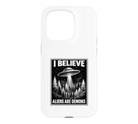 Bible Believer Faith Based Conspiracy Retro UFO Prophecy Case for iPhone 15 Pro