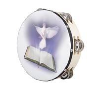 Bible Bells Drum Handheld Tambourine Freestyles Hand Bells Musical Percussion Instrument For Family Party Child Bible Double Row Tambourine For Adults Kids Small Hand Drums Adults