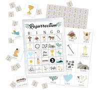 Bible Bingo Game, 24 Players Christian Sunday Church Bingo Cards for Women Men Party Favors for Family Open Day Friends Holiday Party Activities Supplies Party Decoration Bingo Game- JK0104