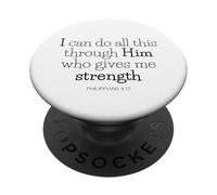 bible bits - ALL things thru Christ (philippians 4:13) PopSockets Adhesive PopGrip