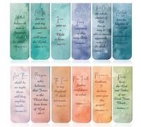 Bible Bookmark | Magnetic Bible Verse Bookmarks | 12 Pcs Religious Page Markers for Books, Reading Accessories for Women, Men, Students, Teachers, Home, School, Office, Christian Gift Ideas