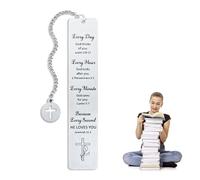 Bible Bookmark Metal Bookmarks Christian Gift for Women Men Girls Boys Baptism and First Communion Graduation and Back to School Religious Inspirational Scripture Verse Bookmark for Book Lovers