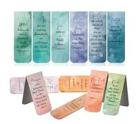 Bible Bookmarks, Magnetic Religious Bookmarks with Bible Verses - 12 Pieces Reading Accessories for Books - Ideal for Office, School, Home, Women's Gift and Birthday Christmas