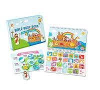 Bible Busy Book for Toddlers, Faith-Based Interactive Learning | Early Education, Safe & Durable, Bible Alphabet, 7 Days of Creation, Ages 2-5