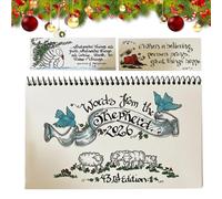 Bible Calendar,2026 Handmade Motivational Planner,Scripture Verse Calendar with 2 Bookmarks - for Women Men Desk Home Room Study Christmas Holiday