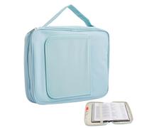 Bible Carrying Bag - Protective Book Cover Case, Waterproof Tote with Book Stand and Pockets, Organizer for Pens Notebooks Tablets | Design Easy Grip Church Home Travel Usage Men Women Boys Fr