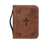 Bible Carrying Case for Women - Bible Protective Case, Retro Pu Bible Covers | Easy Cleaning Bible Covers with Handle, Zipper Handle Bible Carrying Case, Holly Book Protective Case for Women Men