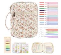 Bible Case Book Protector with Handle | Bible Bags for Women with Zippered Pocket and Study Supplies for Christian Study Carry Scripture Travel Storage
