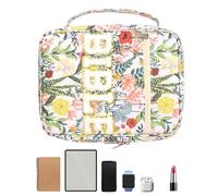 Bible Case, Cute Letter Zipper Pouch, Floral Bible Carrying Case Storage Bag, for Teen Girls School College Office Work Study Travel Stationery Supplies Makeup Birthday Christmas