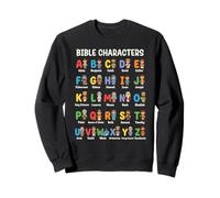 Bible Characters Alphabet ABC A-Z for Christian Boy or Girl Sweatshirt