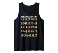 Bible Characters Alphabet ABC A-Z for Christian Boy or Girl Tank Top