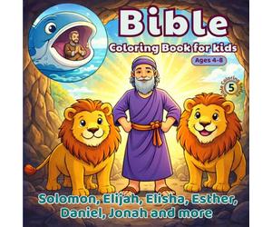 Bible Coloring Book for Kids Ages 4-8: 42 Easy Bible Coloring Pages with Solomon, Elijah, Elisha, Esther, Daniel, Jonah and Bible Heroes | Bold Christian Coloring Book (Little Lights Bible Coloring)