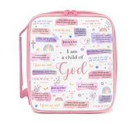 Bible Cover Bags for Women, I Am a Child of God Themed Bible Cover Bags, Lightweight Organizer Bag with Reinforced Handle for Church