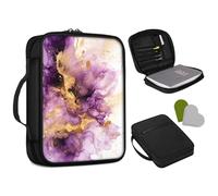 Bible Cover Case/Bible Book Cover,Bible Carrying Case Church Bags for Women Men,Burgundy Gold Marble Personalized Bible Holder Covers with Zippered Pockets +Bookmark