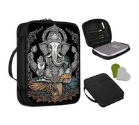 Bible Cover Case/Bible Book Cover,Bible Carrying Case Church Bags for Women Men,Elephant God of Indian Wisdom Personalized Bible Holder Covers with Zippered Pockets +Bookmark