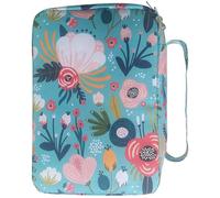 Bible Cover Case Bible Case for Women Bible Cover for Kids Floral Print Zippered Oxford Cloth Bible Cover with Handle Multi-Purpose Large Capacity for Bible Study Supplies