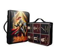 Bible Cover Case for Men Large Armor of God Bible Carrying Case with Durable Handle & Zipper Bible Study Accessories for Boys
