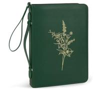 Bible Cover Case for Women and Men, PU Leather Bible Bag Bible Study Supplies Accessories with Detachable Wrist Strap