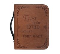 Bible Cover Case for Women Bible Accessories Leather Bibles Cover Bag with Handle Bibles Carrying Case Gift Bible Cover Case for Women