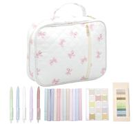 Bible Cover Case for Women, Large Bible Tote Bags Organizer, Quilted Carrying Case for Girls, Study Supplies Accessories, Christian Gifts(Pink,30x7x23cm)