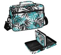 Bible Cover Case Teal and Black Palm Leaves Bible Accessories
