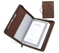Bible Cover Classic Bible Cover Vintage Leather Case with Handle, Protective Case & Organizer for Church, Travel & Study Christian Religious Antique Bookmark