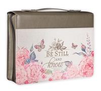 Bible Cover Extra Large Fashion Be Still Pink Butterfly