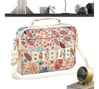 Bible Cover | Protective Case with Adjustable Shoulder Strap in Chenille Letters, Flower Bible Holder with Handle, for Prayer Meeting Study Work