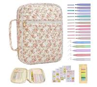 Bible Cover, Quilted Floral Portable Protective Large Bible Bag with Tabs & Ighlighters & Pens Elegant for Girls, Women, Style-2 Case for Men
