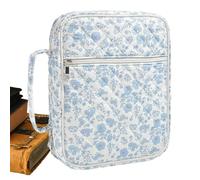 Bible Cover with Handle and Pocket - Women Scripture Study Organizer Bag, Cotton Book Protector with Bookmark and Pens | Dustproof Church Travel Carry Bag for Reading Study Prayers